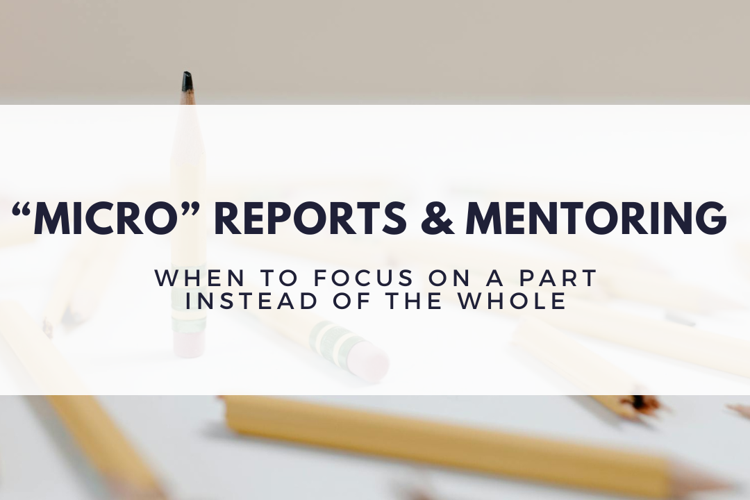 "Micro" reports and mentoring